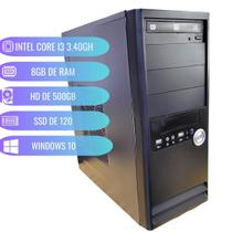 Pc Intel I3-3 Geração Ssd 120gb Memória Ram De 8gb Hd 500gb
