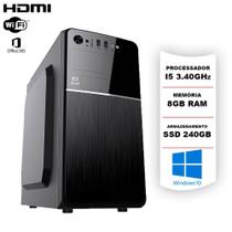 PC Novo Cpu i5 3.40GHZ 8GB SSD240GB Wi-fi WIN 10 PRO + OFFICE Usb 3.0 Hdmi/Vga 12 meses de garantia