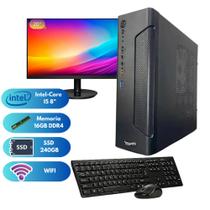 Pc Slim Basico Pdv Empresarial Escritório I5-8ª 16GB DDR4 240GB Completo Win11