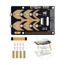 PCIe para 2 canais M.2 HAT compatível com Raspberry Pi 5 PCIe para 2 canais M.2 HAT compatível com Raspberry Pi 5