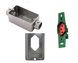 Pct 02 Condulete de Alumínio C Completa 3/4 Tomada 20A Pct 02 Condulete de Alumínio C Completa 3/4 Tomada 20A