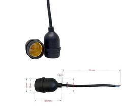 Pct 04 Bocal Soquete E27 C/ Rabicho PP 15cm P/ Lâmpada 4A Pct 04 Bocal Soquete E27 C/ Rabicho PP 15cm P/ Lâmpada 4A