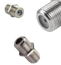 Pct 04 Conector F Emenda Fêmea P/ Cabo Coaxial RG Pct 04 Conector F Emenda Fêmea P/ Cabo Coaxial RG
