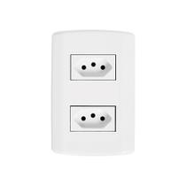 Pct 04 Conjunto Modular de Embutir 4x2 2 Tomada 10a Dupla