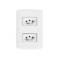 Pct 04 Conjunto Modular de Embutir 4x2 2 Tomada 20a Dupla