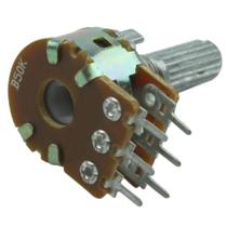 Pct 04 Potenciômetro Linear DUPLO L20 Estriado 16mm Pct 04 Potenciômetro Linear DUPLO L20 Estriado 16mm