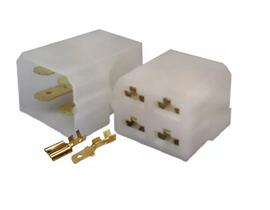 Pct 04 Terminal Conector de Sonorização 04 Vias Macho Fêmea Pct 04 Terminal Conector de Sonorização 04 Vias Macho Fêmea