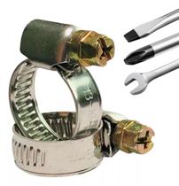 Pct 05 Abraçadeira de Metal Rosca Sem Fim 22-32mm 1x1-1/4