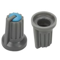 Pct 06 Knob Chave Estriado 18x6x11mm KH77 6mm p/ Potenciômetro Azul Pct 06 Knob Chave Estriado 18x6x11mm KH77 6mm p/ Potenciômetro Azul