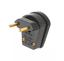 Pct 06 Pino de Tomada 20a Macho Prensa Cabo 90 Grau 2p Preto