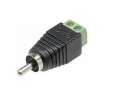 Pct 10 Conector CFTV Borne RCA Macho Para Cabo Câmera Plug