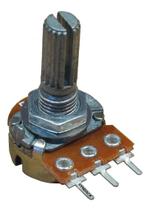 Pct 10 Potenciômetro Linear Simples Com Eixo L20 Estriado 16mm 20K