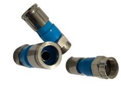 Pct 100 Conector F Compressão Macho RG59 Metal P/ Coaxial