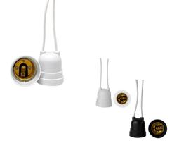 Pct 15 Bocal Soquete E27 C/ Rabicho Porta Lâmpada Branco Pct 15 Bocal Soquete E27 C/ Rabicho Porta Lâmpada Branco