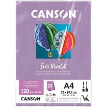 Pct Papel Iris Vivaldi 25fls A4 120gr Canson Escolha a Cor