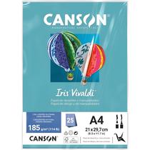 Pct papel iris vivaldi 25fls a4 185gr canson escolha a cor