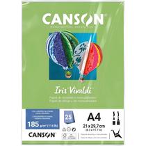 Pct papel iris vivaldi 25fls a4 185gr canson escolha a cor