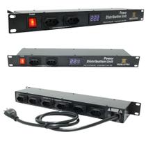 Pdu - unidade de distribuição de energia com voltimetro 20a 127/220v