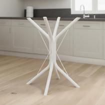 Pé Base de Mesa Industrial Aço Tubular Forte 4 Apoios para Tampo de Madeira Granito Mármore Suporta 50kg Tampo Redondo ou Quadrado até 100cm