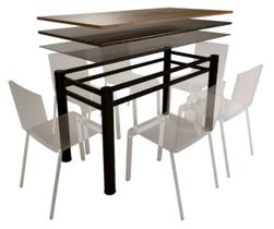 Pé Base De Mesa Jantar Para Tampos Pedra Granito Vidro 1,20