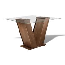 Pé Base Para Mesa De Jantar 100 Mdf Para Tampos 120cm X 80cm Cor Chocolate