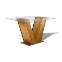 Pé Base Para Mesa De Jantar 100 Mdf Para Tampos 120cm X 80cm Cor Cinamomo