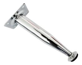 Pé Caad P/ Móveis 22cm P/ Armários 02 Peças Metal Cromado