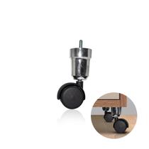 Pé Cama Box Com Roldana Altura 13 Cm Cromado