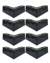 Pé Cantoneira Canto Preto Plástico Sofá Puff Poltrona