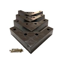 Pé Cantoneira Para Estofados 170mm X 170mm 4 unidades Acompanha Parafusos