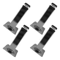 Pé Com Regulagem Kit 4 Para Móveis De Metal Quadrado 12cm
