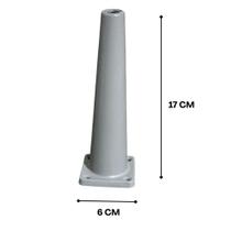 Pé Cone 17cm Alto Para Sofás Camas Armários Base Quadrada Fixação Forte Robusto 4 Unidades