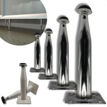 Pé Cônico 15cm Kit 4 Un Regulável De Metal Reforçado Móveis
