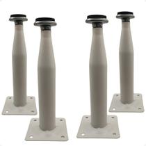Pé Cônico 15cm Kit 4 Un Regulável De Metal Reforçado Móveis