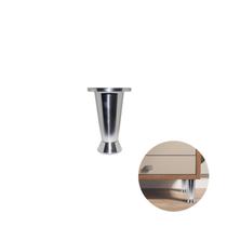 Pé Cônico de Alumínio Polido de 8 Cm Com Regulagem Para Armário Mk Pé Cônico de Alumínio Polido de 8 Cm Com Regulagem Para Armário Mk