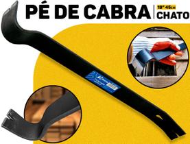 Pé De Cabra Chato 18 Polegadas 45cm Aço Carbono Resistente Bramix Profissional P/ Obra Demolição Construção E Reforma Pé De Cabra Chato 18 Polegadas 45cm Aço Carbono Resistente Bramix Profissional P/ Obra Demolição Construção E Reforma