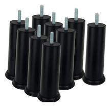 Pé De Cama Box Bau Casal Queen King Kit 12 Und 12cm Preto