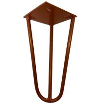 Pé de Ferro Aço Hairpin Legs 15 cm Bronze A01 Sofá Móveis Mesa - Inoviza