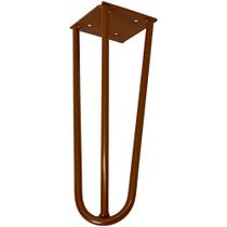 Pé de Ferro Aço Hairpin Legs 25 cm Bronze A01 Sofá Móveis Mesa - Inoviza