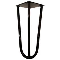 Pé de Ferro Aço Hairpin Legs 25 cm Preto A01 Sofá Móveis Mesa - Inoviza