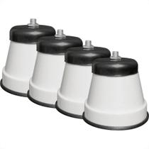 Pe De Geladeira Politex Pvc Redondo Branco Com 4 Pecas Pe De Geladeira Politex Pvc Redondo Branco Com 4 Pecas