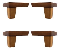 Pé De Madeira Cantoneira Universal Com Parafusos Para Móveis Sofá Armário Balcão Poltronas Rack Kit Com 4 Unidades Pé De Madeira Cantoneira Universal Com Parafusos Para Móveis Sofá Armário Balcão Poltronas Rack Kit Com 4 Unidades