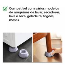 Pé de Máquina Cadeira Mesa Geladeira Anti Vibração 4 Peças
