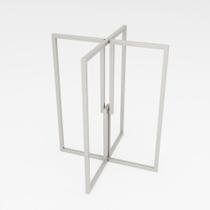 Pé de Mesa de Ferro Branco Para Tampo Redondo ou Quadrado