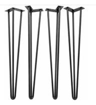 Pé De Mesa Preto 7mm Hairpin Legs 52 Un 75cm Pé De Mesa Preto 7mm Hairpin Legs 52 Un 75cm