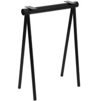 Pé de Mesa Preto Cavalete Aço Metal Para Mesa Escritório Jantar Masutti 27,5x73x54cm