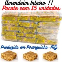 Pé de Moleque de Amendoim Inteiro Pacote com 15 unidades Com 60g Piranguinho Sul de Minas