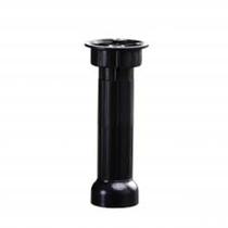 Pé de plastico redondo regulavel preto alt.130 a 170mm ( kit 20 unidades)