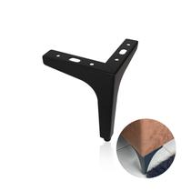 Pé Fixo de Canto Em Preto Fosco de 150 Mm de Aço Para Sofá Móveis - Máxima