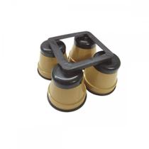 Pe Geladeira/Fogao Plastico Redondo Pratic Bege Pe Geladeira/Fogao Plastico Redondo Pratic Bege